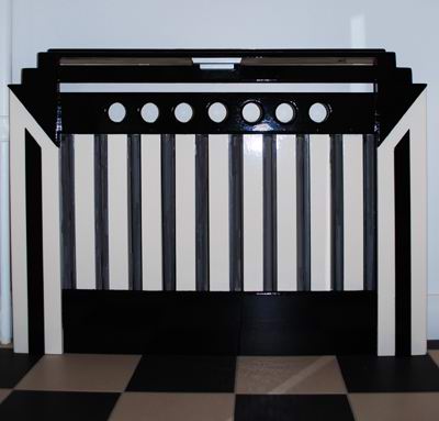 photograph of an Art Deco radiator cover/cabinet
